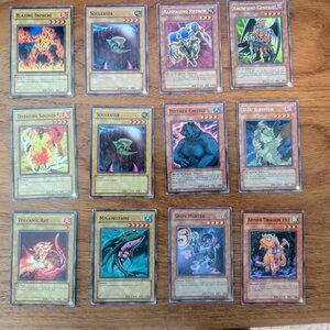 Lot of 12 YuGiOh Trap Effect & Fiend Cards - Pokemon and Dungeons & Dragons Fans